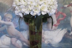Composition Amaryllis blanc en boule H 160 cm Ø 70 cm